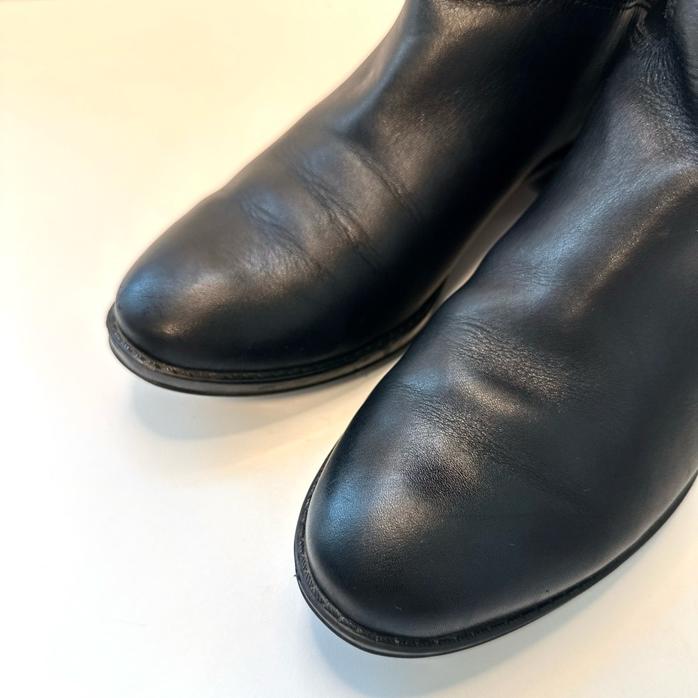 Sam Edelman Penny Black Leather Tall Military Riding Boots - Picture 7 of 8